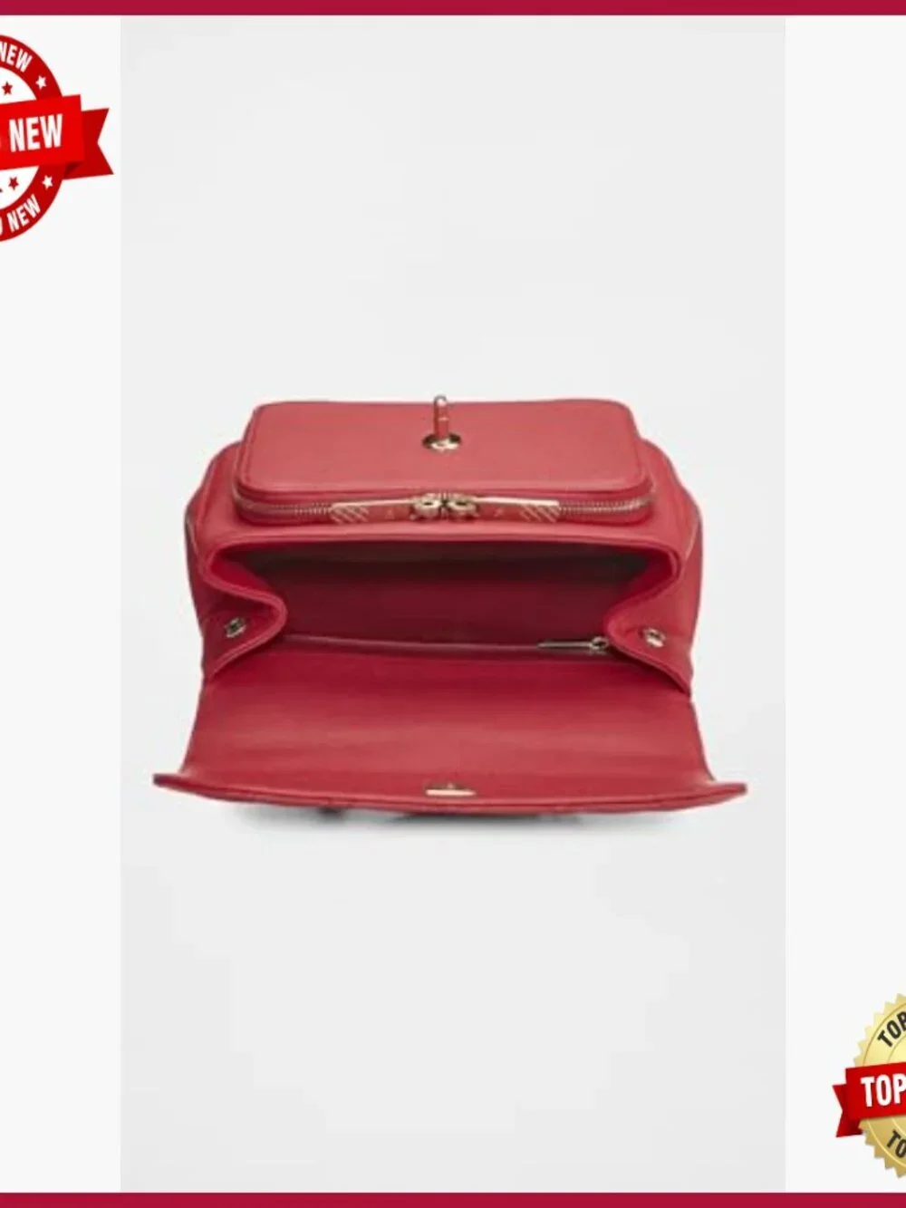 Quilted Caviar Flap Bag with Chain Strap, Pre-Owned Luxury Satchel - Picture 5 of 6